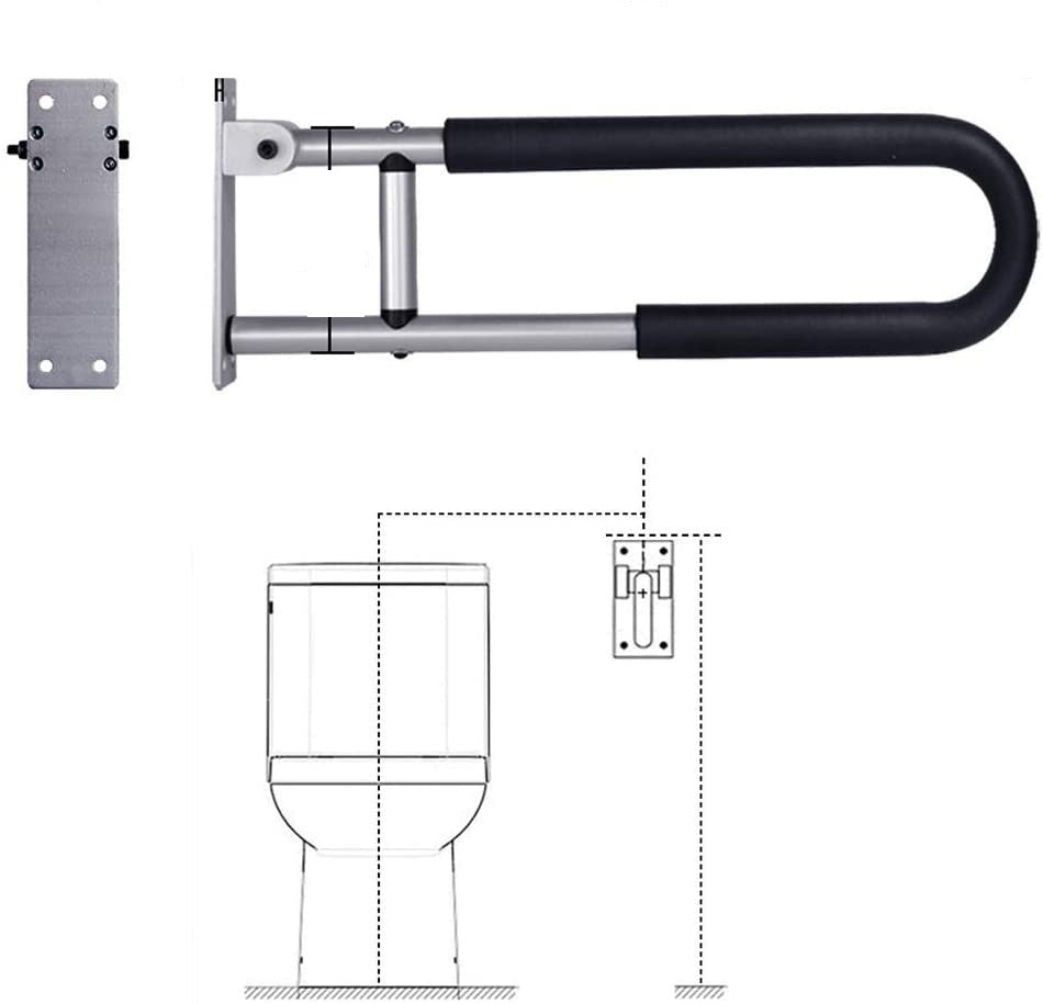Griebtuvai tualeto turėklai vonios saugos rankų atramos turėklai, skirti senjorams, pagyvenusiems žmonėms su negalia, lengvas montuojamas